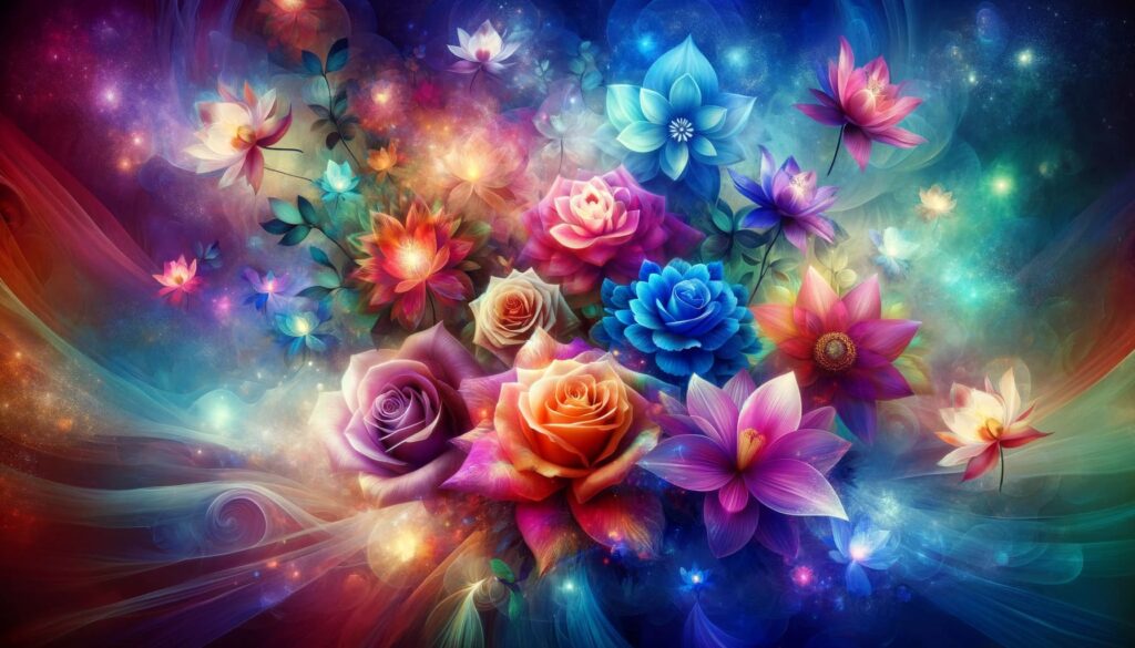 ethereal dream like flowers in an array of bright colors